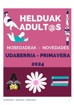 Novedades público adulto - Primavera-2024-Udaberria - Helduentzako nobedadeak