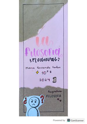 Folleto De La Filosofía Medieval 10B Mafe
