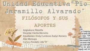 Filósofos Y Sus Aportes