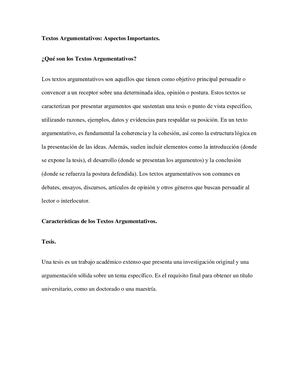 Textos Argumentativos