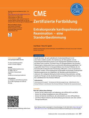 14 Extrakorporale Kardiopulmonale Reanimation – Eine Standortbestimmung
