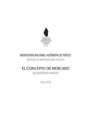 Cocepto De Mercado