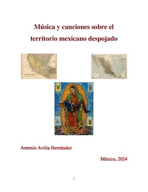 Música Y Canciones Sobre El Territorio Mexicano Despojaado