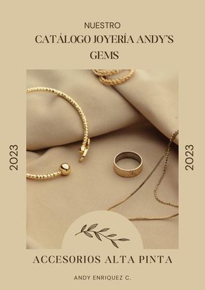 Documento A4 Catálogo De Joyería Elegante Beige