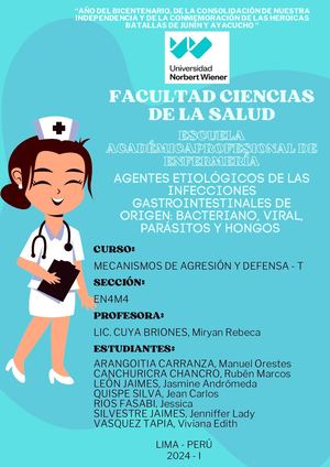 Agentes Etiológicos De Las Infecciones Gastrointestinales