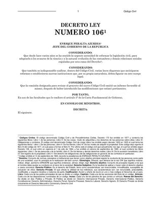 Codigo Civil Dto Ley 106 Acualizado 2009