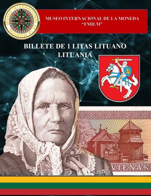 Billete De 1 Litas De Lituania Museo Internacional De La Moneda