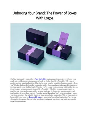 Unboxing Your Brand The Power Of Boxes With Logos