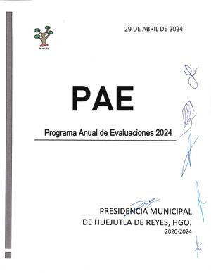 Programa Anual de Evaluaciones 2024