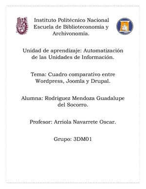 Cuadro Comparativo De Cms