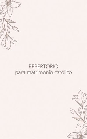 Repertorio para matrimonio católico
