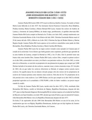 Joannes Paulus Rib LUCÍA   JOHN BERNARDINO RIB MARTES Y  MODESTO CEDANO RIB