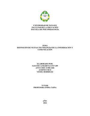 Definición De Nuevas Tecnologías De La Información Y Comunicación
