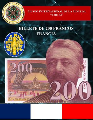Billete De 200 Francos De Francia Museo Internacional De La Moneda