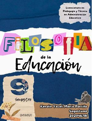 Portafolio De Evidencias Filosofia De La Educaci
