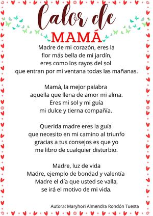 Poema A Mamá 2024