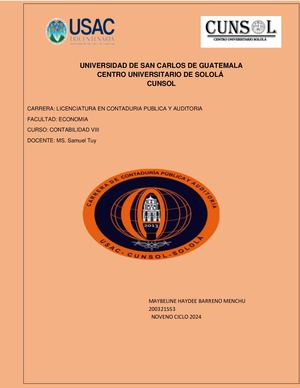 Portafolio De Ejercicios Conta Viii