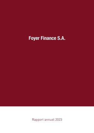 Rapport annuel Foyer Finance 2023
