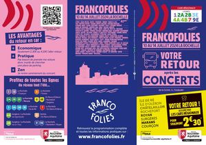 Depliant Francofolies 2024 - transports