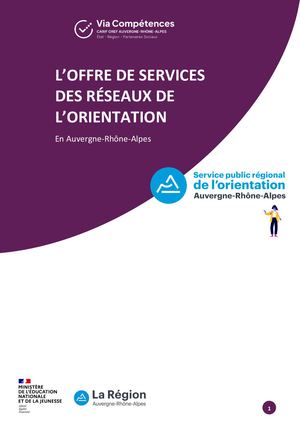 Offre de services des réseaux de l'orientation