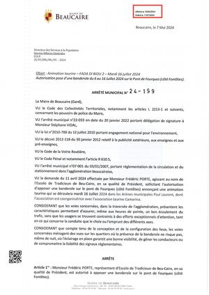 Parution Actes Administratifs (Arrêtés) (5)