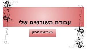 עבודת השורשים שלי נגה נוביק - ז5