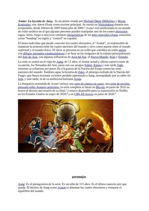 Avatar La Leyenda De Aang Procesador De Texto