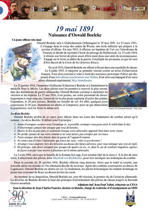 19 Mai 1891 Oswald Boelcke