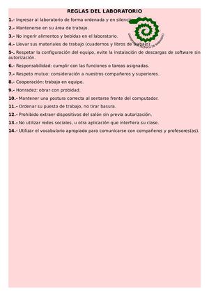 Reglas Del Laboratorio