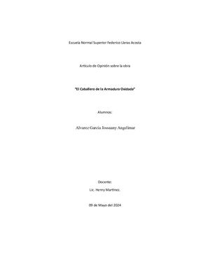 El caballero de la armadura oxidada