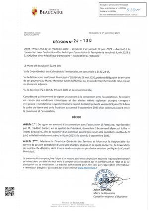 Parution Des Actes Administratifs (Décisions) (8)