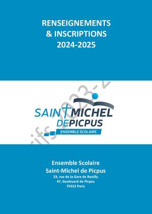Tarifs 2023 2024 Pour Pré Inscriptions 2024