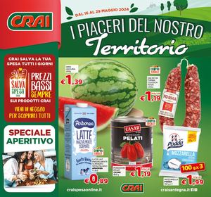 Volantino Crai Sardegna dal 16 al 29 maggio