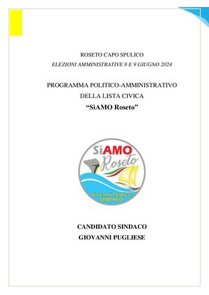 Linee Programmatiche SiAmo Roseto