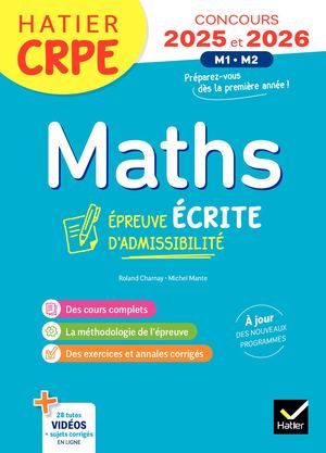 Mathématiques - CRPE 2025-2026 - Epreuve écrite d'admissibilité