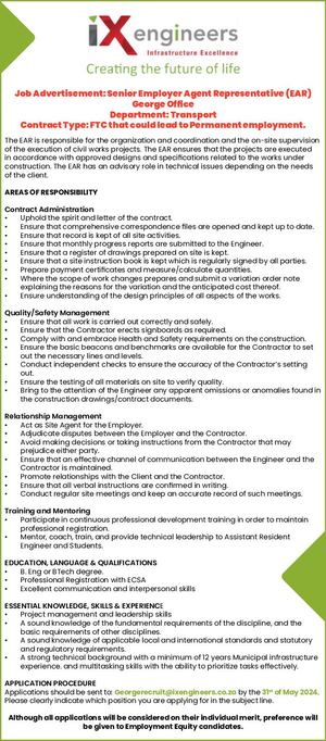 IX Engineers Senior Employer Agent Representative