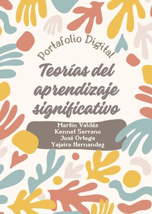 Portafolio Digital Teorías Del Aprendizaje Significativo