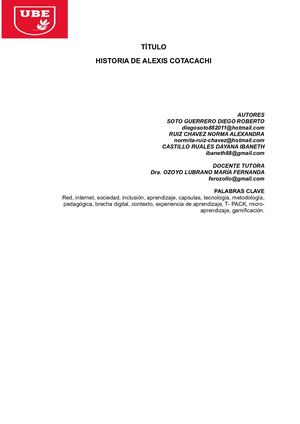 Historia De Alexis Cotacachi