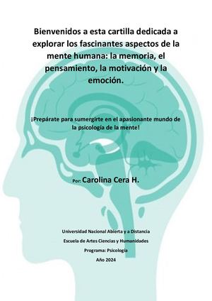 Cartilla Aspectos De La Mente Humana