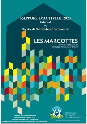 Rapport Activité 2023 Les Marcottes