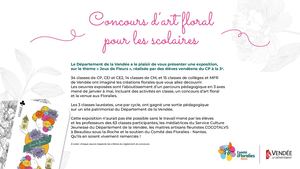 Les œuvres d'art floral des élèves vendéens