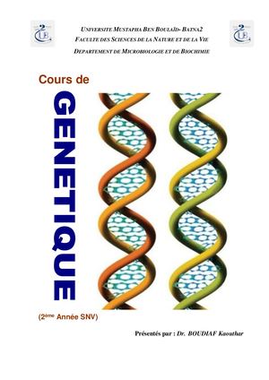 Cours De Genetique Pdf