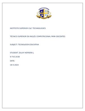 Tecnologia Educativa 2 Tecnico Chitre