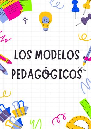 LOS MODELOS PEDAGÓGICOS