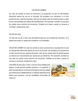 Valor De Cambio