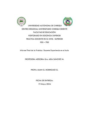 Informe Final De La Practica Docente
