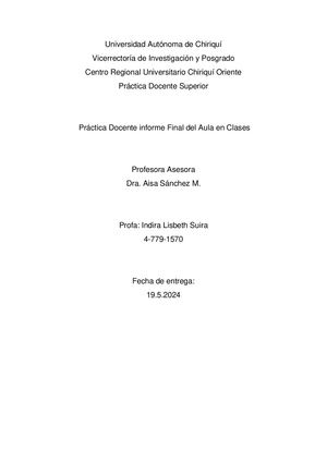 Universidad Autónoma De Chiriquí Informe Final 01
