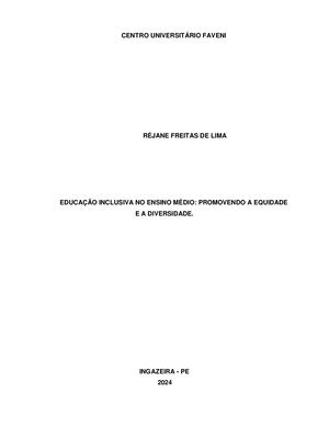 EDUCAÇÃO INCLUSIVA NO ENSINO MÉDIO: PROMOVENDO A EQUIDADE E A DIVERSIDADE.