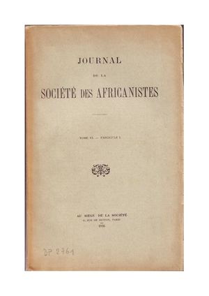 Notes ethnographiques sur les tribus Fan du Moyen Ogooué (Gabon) par E. Trezenem. 1936