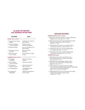 La Priere Du Rosaire - Ewondo, ( PROV. JL-EM )